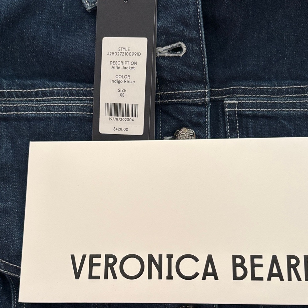 Veronica Beard Dark Blue Denim Jacket - Picture 2 of 3